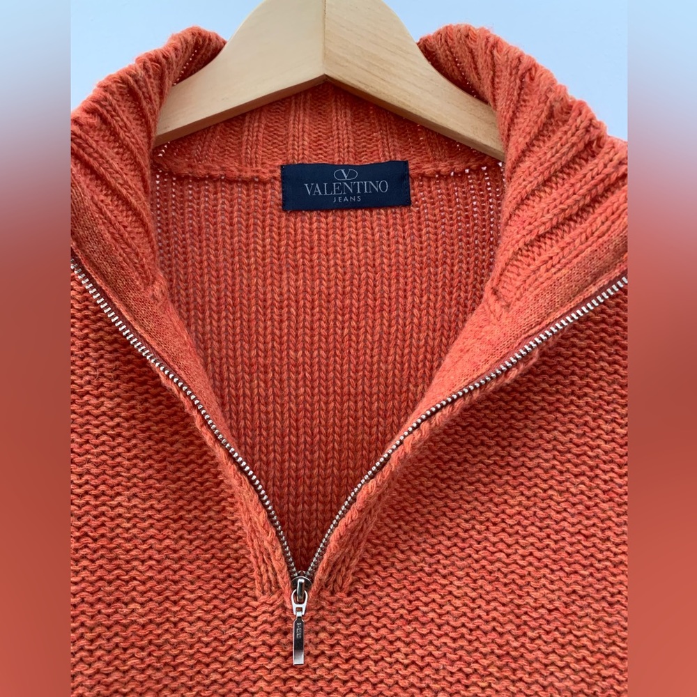 Valentino Wool Pullover Half-zip Sweater